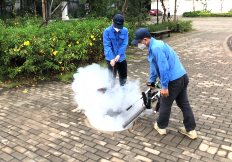 台风“山竹”过后 大鹏疾控人忙消杀防疫